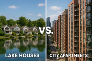Lake Houses Near Me vs. City Apartments